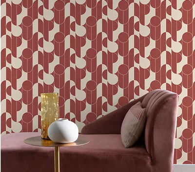 Groovy warm rood