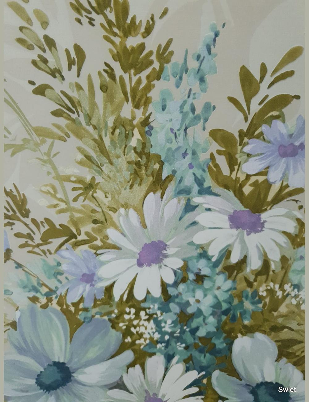 Retro blauw bloemenboeket