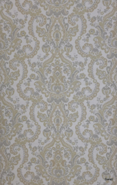 Mosterdgrijs barok behang