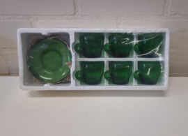 6 vintage kop en schotels