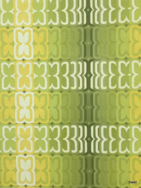 Lime vintage behang