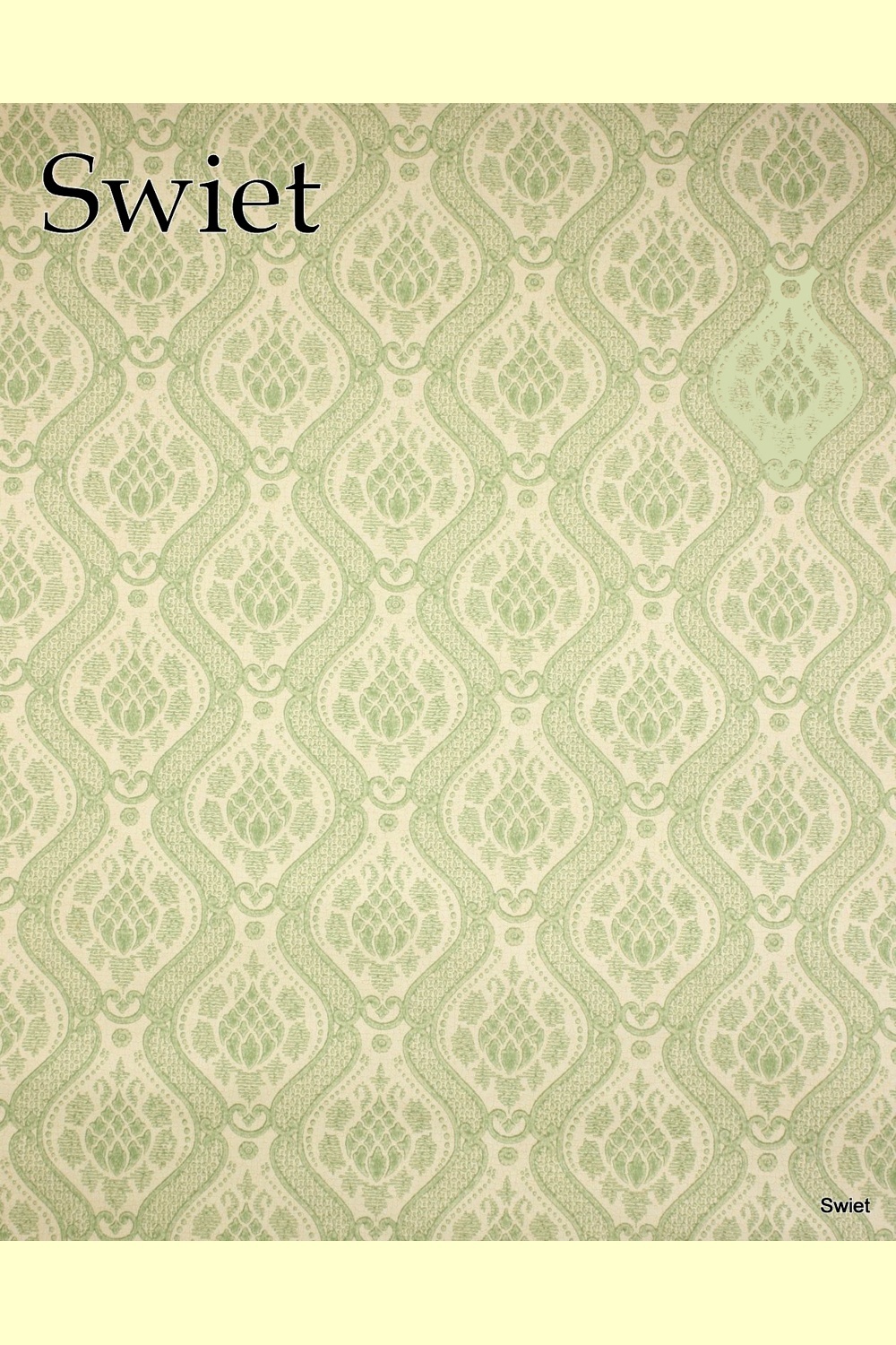 Pastelgroen barok behang