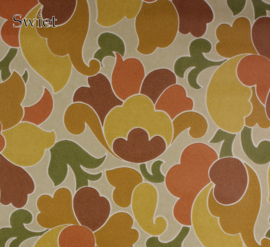 Seventies bloemen behang