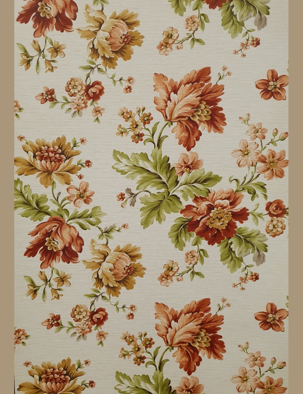 Vintage grote bloemen behang