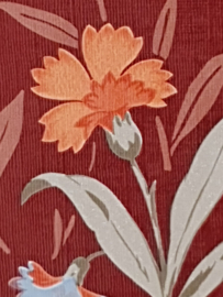 Vintage ossenrood behang