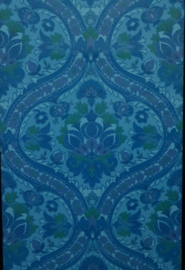 Barok blauw behang