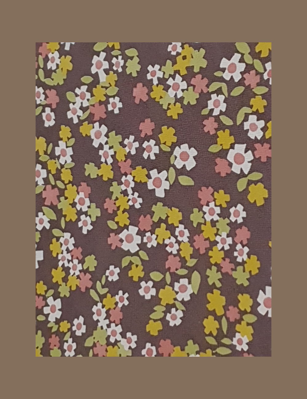 Seventies bloemetjes behangpapier