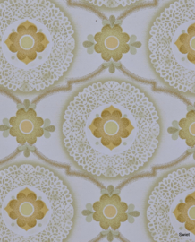 Retro medaillon behang