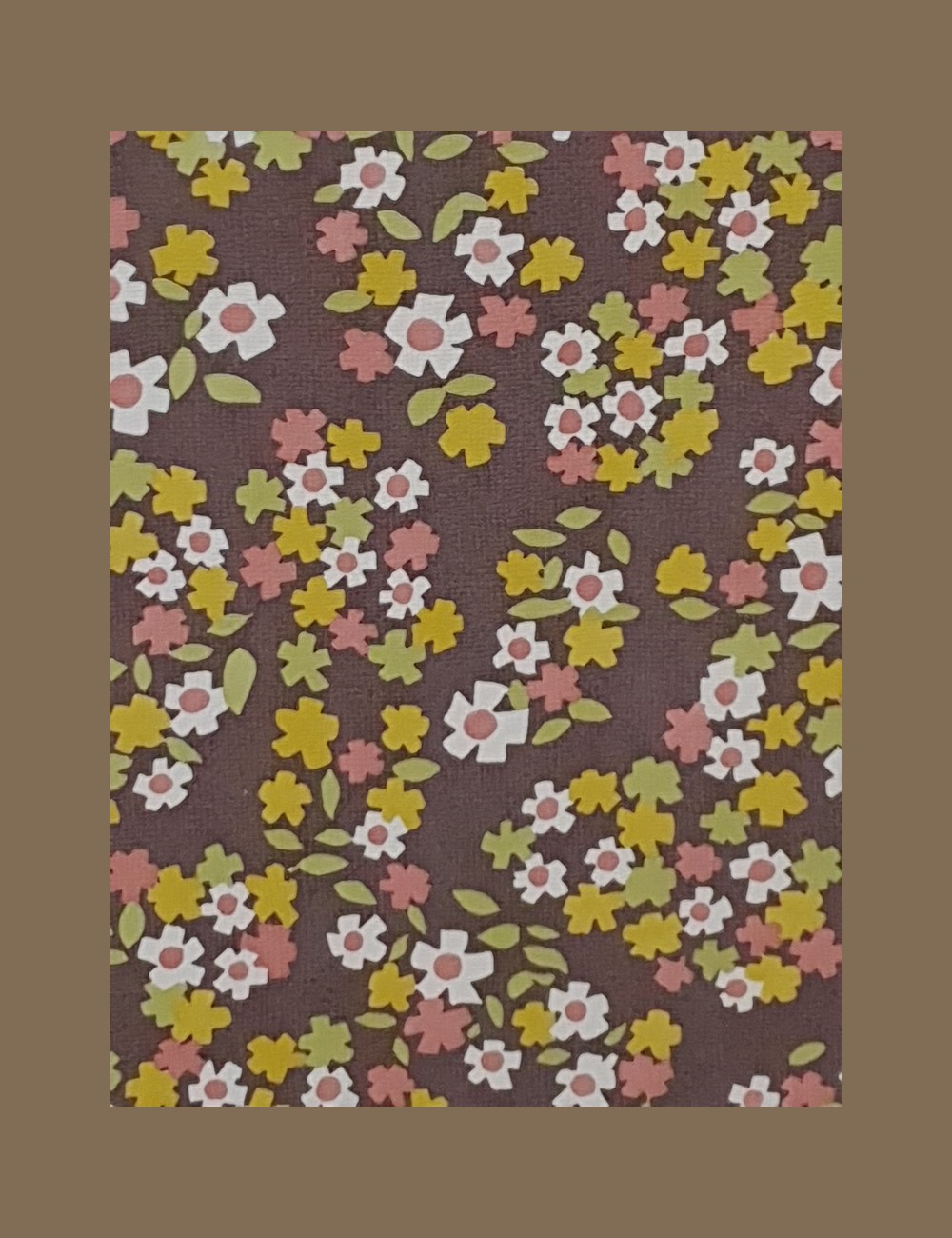 Seventies bloemetjes behangpapier