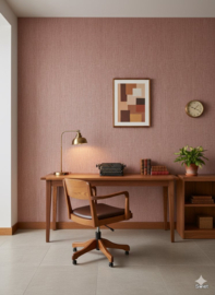 Echt rood jute behang