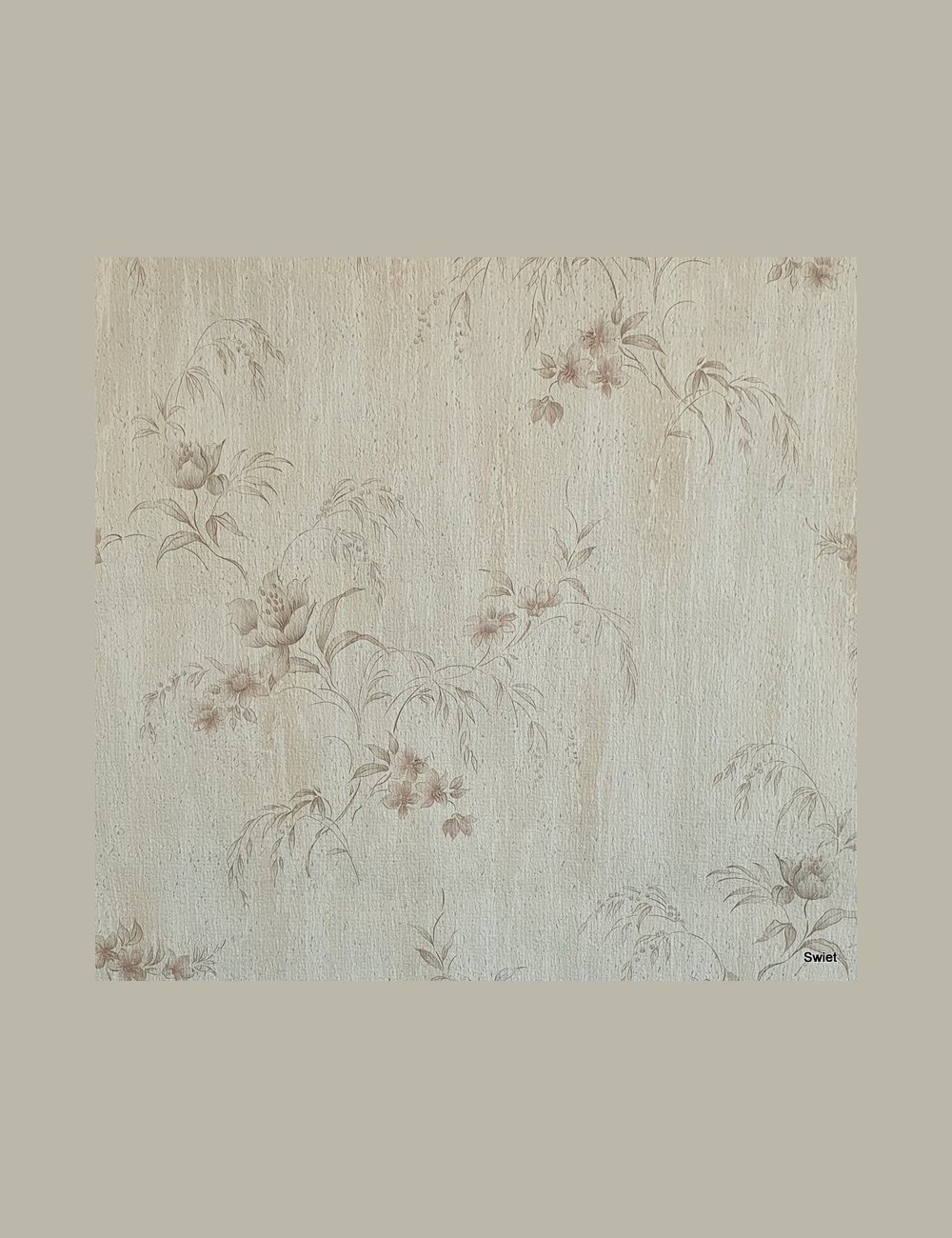 Jutelook bloemen behang