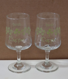 2 vintage Irish Coffee glazen