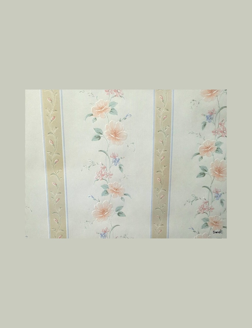 Brocante bloemenbehang