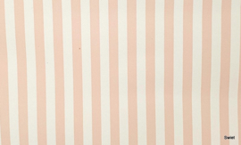 Wit licht roze gestreept behang