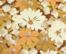 Retro bloemen behangpapier