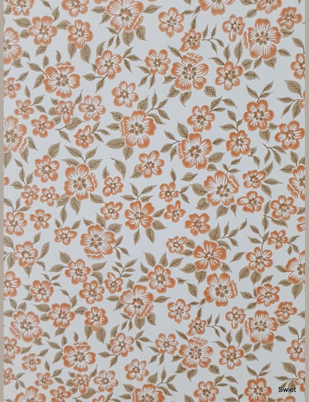 Mini bloemetjes terra/oranje