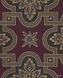 Antiek ossenrood behang
