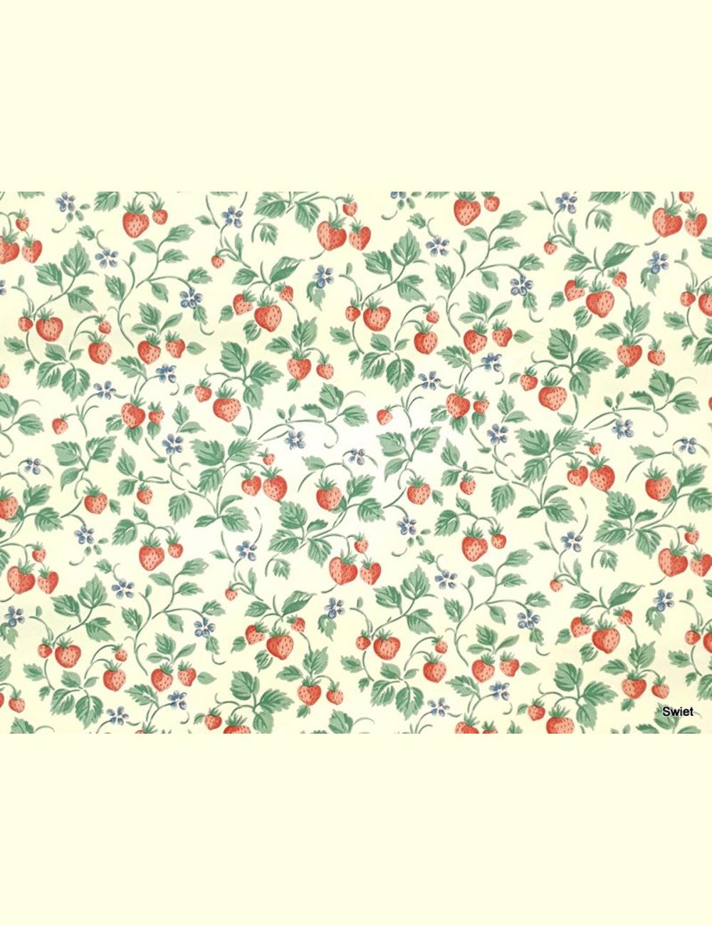 Behang met aardbeien