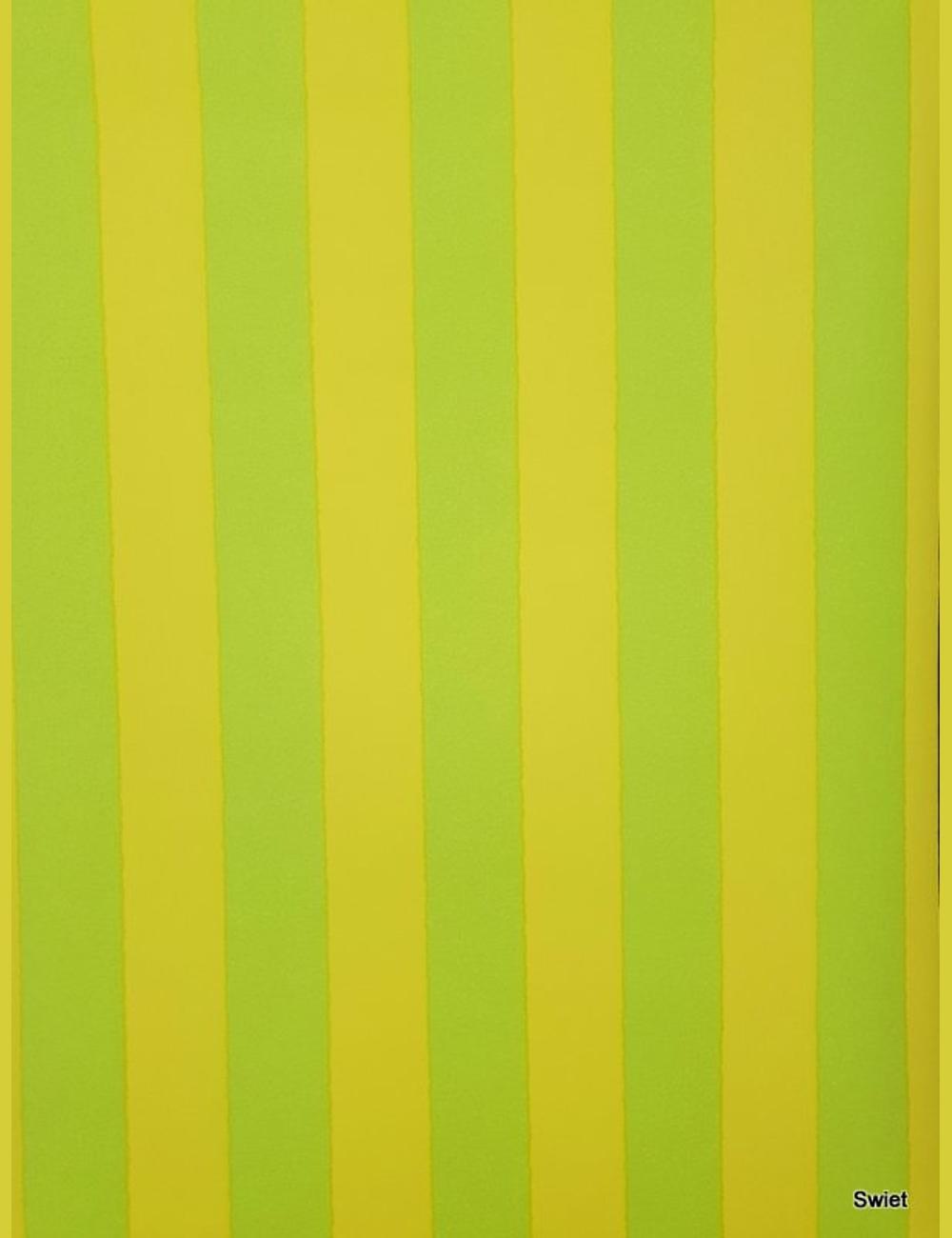 Knalgeel en groen behang