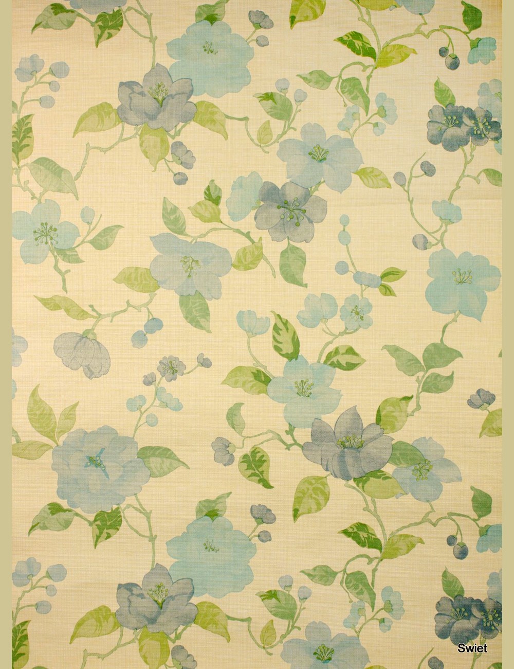Brocante bloemen behang