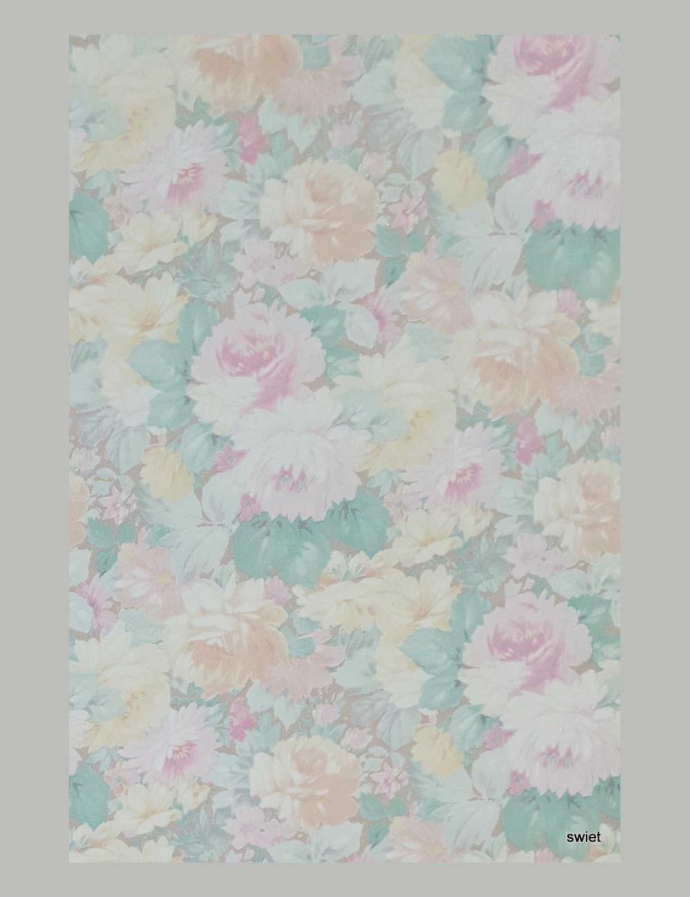 Pastel bloemen behang