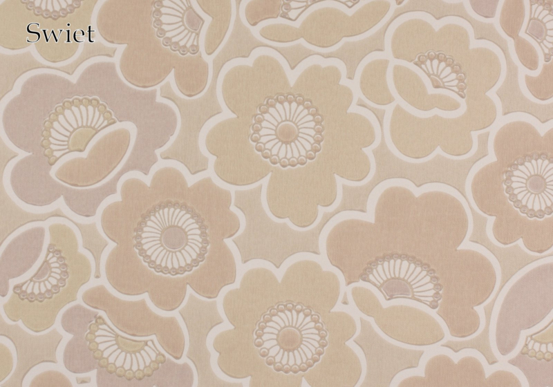 Retro bloemen Behang
