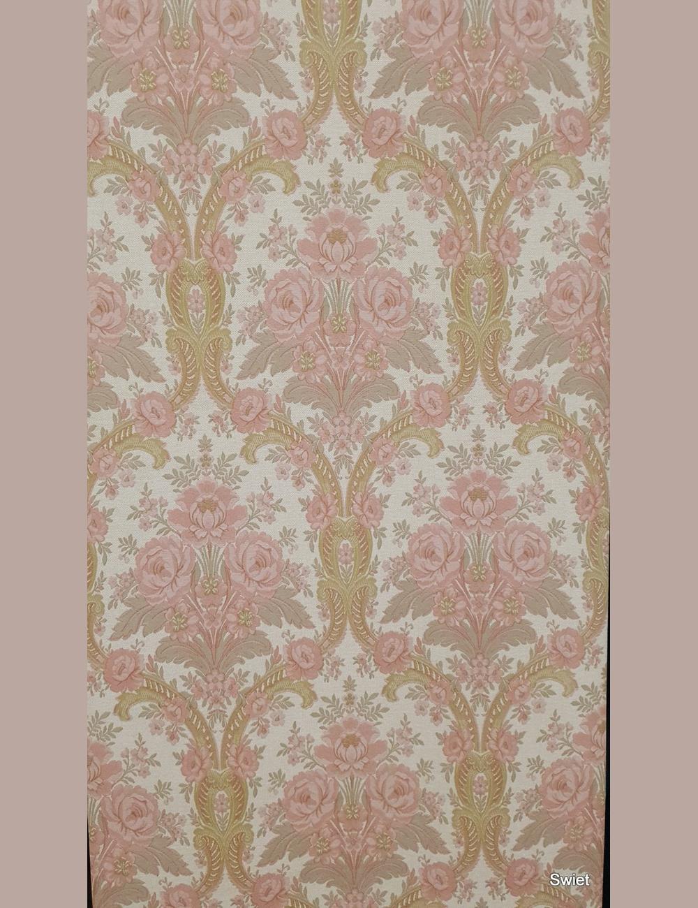 Roze barok rozenpatroon