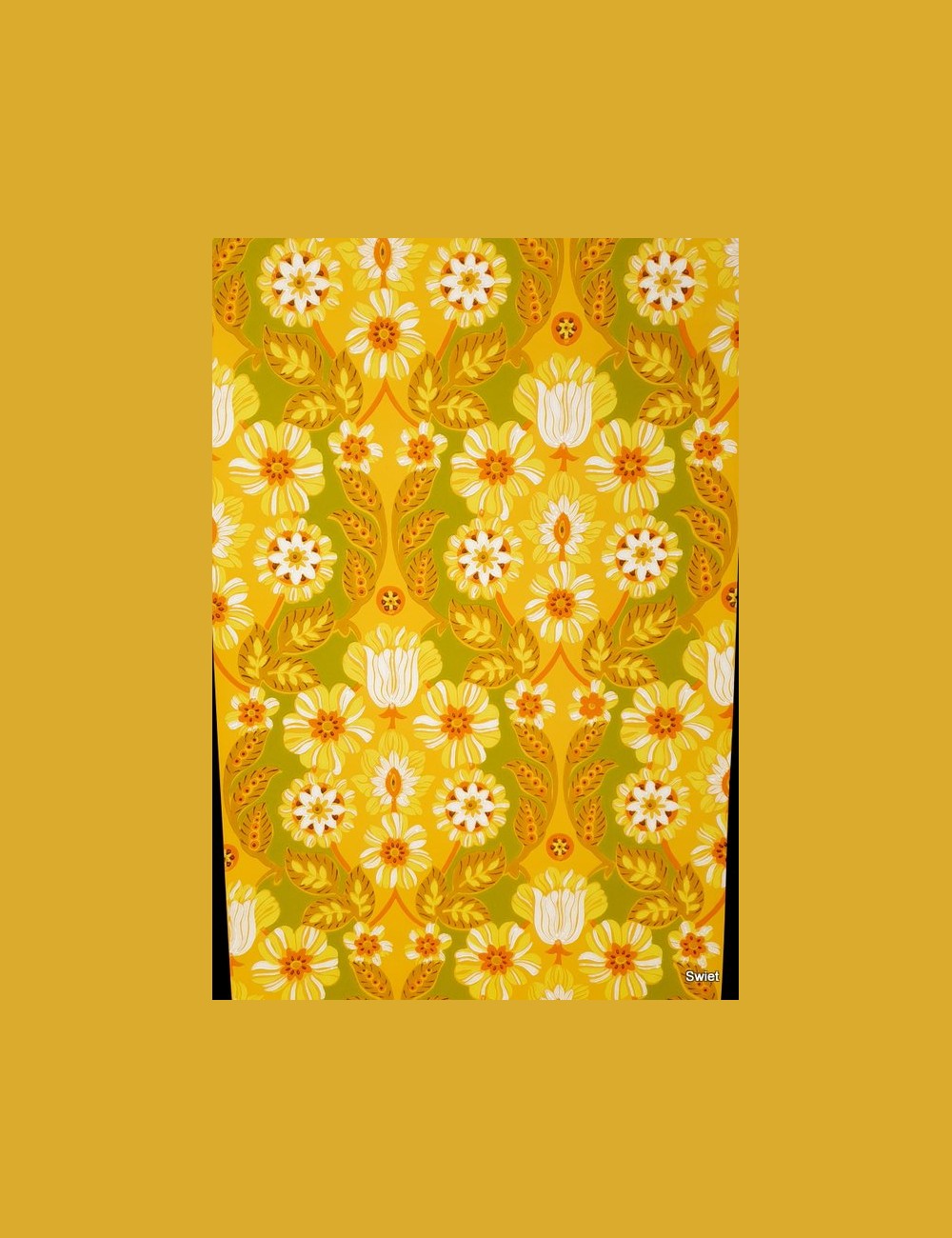 70s zonnig bloemenbehang