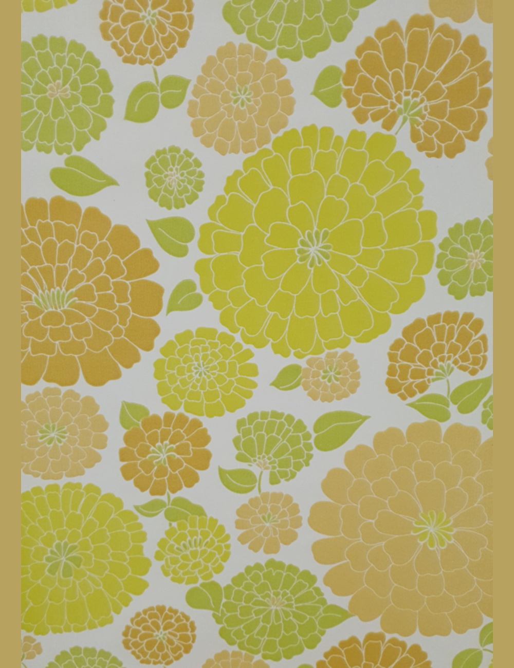 70s grote bloemen behang