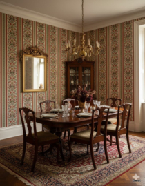 Rood klassiek behang