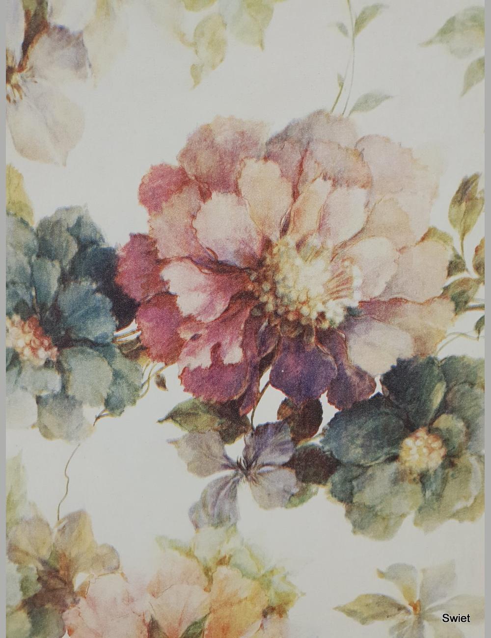 Aquarel bloemenbehang