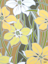 Groovy bloemen behang