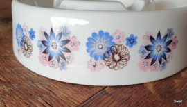 Vintage bloemen asbak
