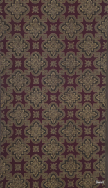 Antiek ossenrood behang