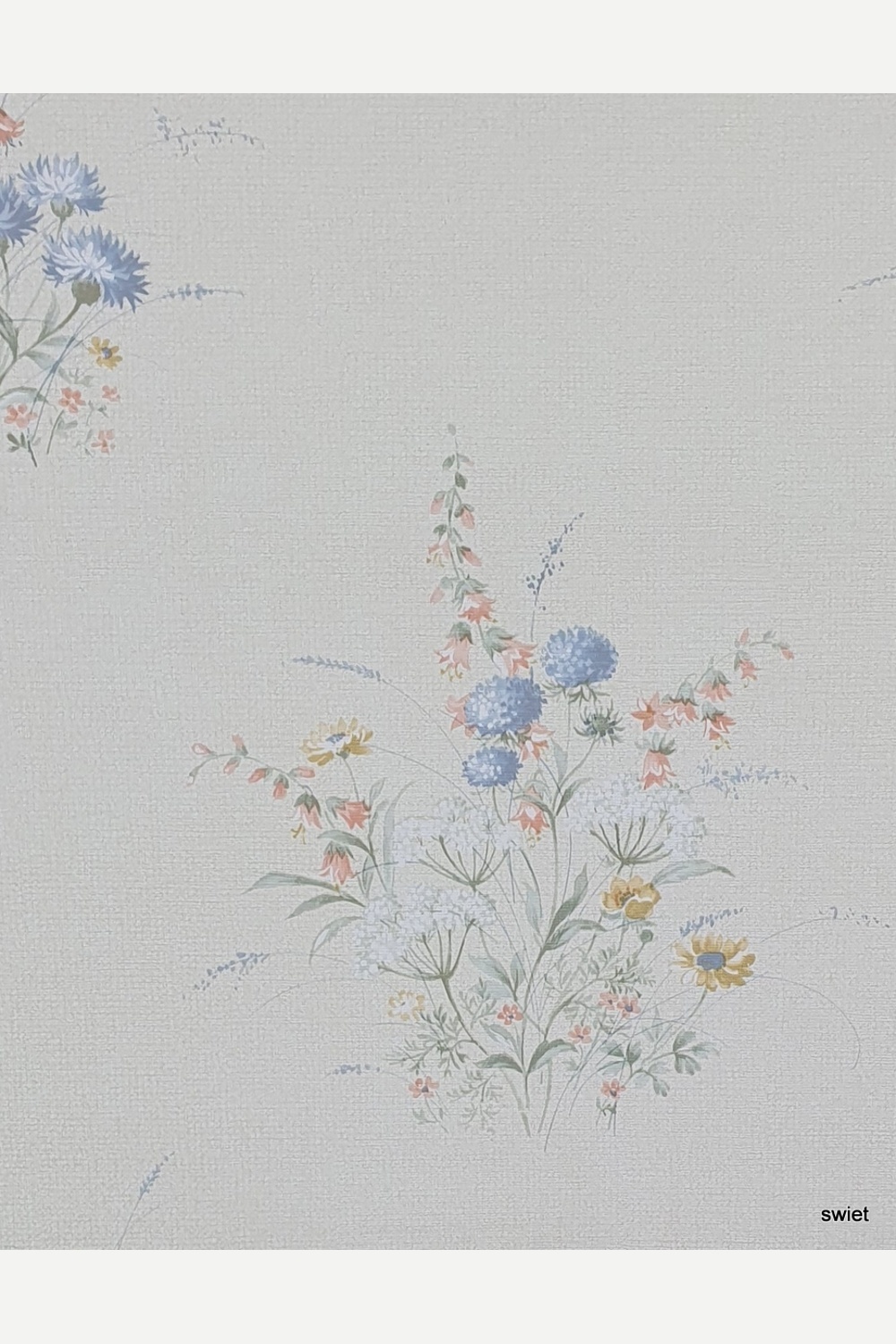 Brocante bloemen behang