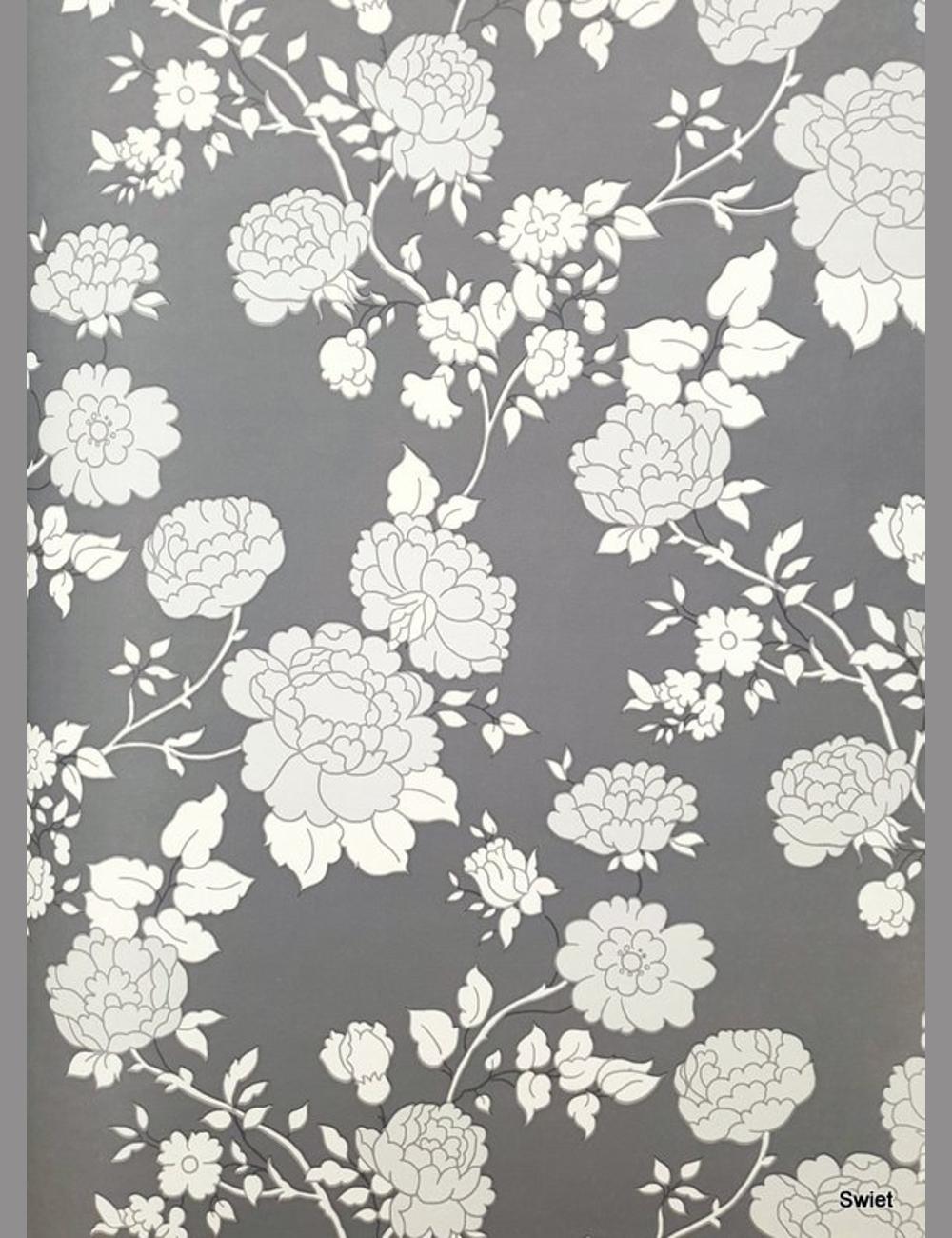 Modern bloemenbehang