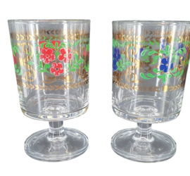 Luminarc borrelglaasjes met bloemen