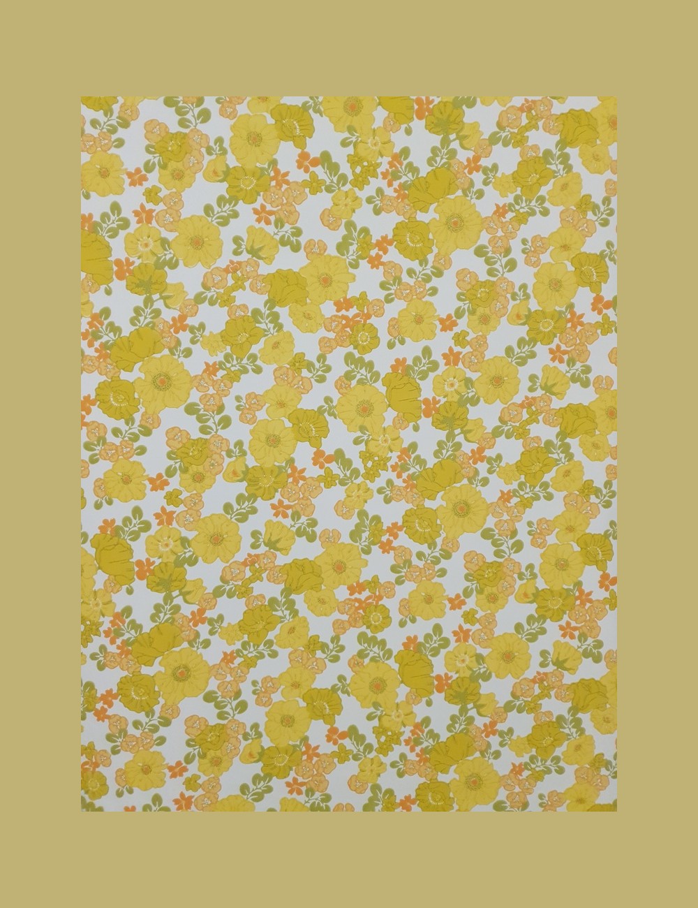 Seventies bloemetjes behang