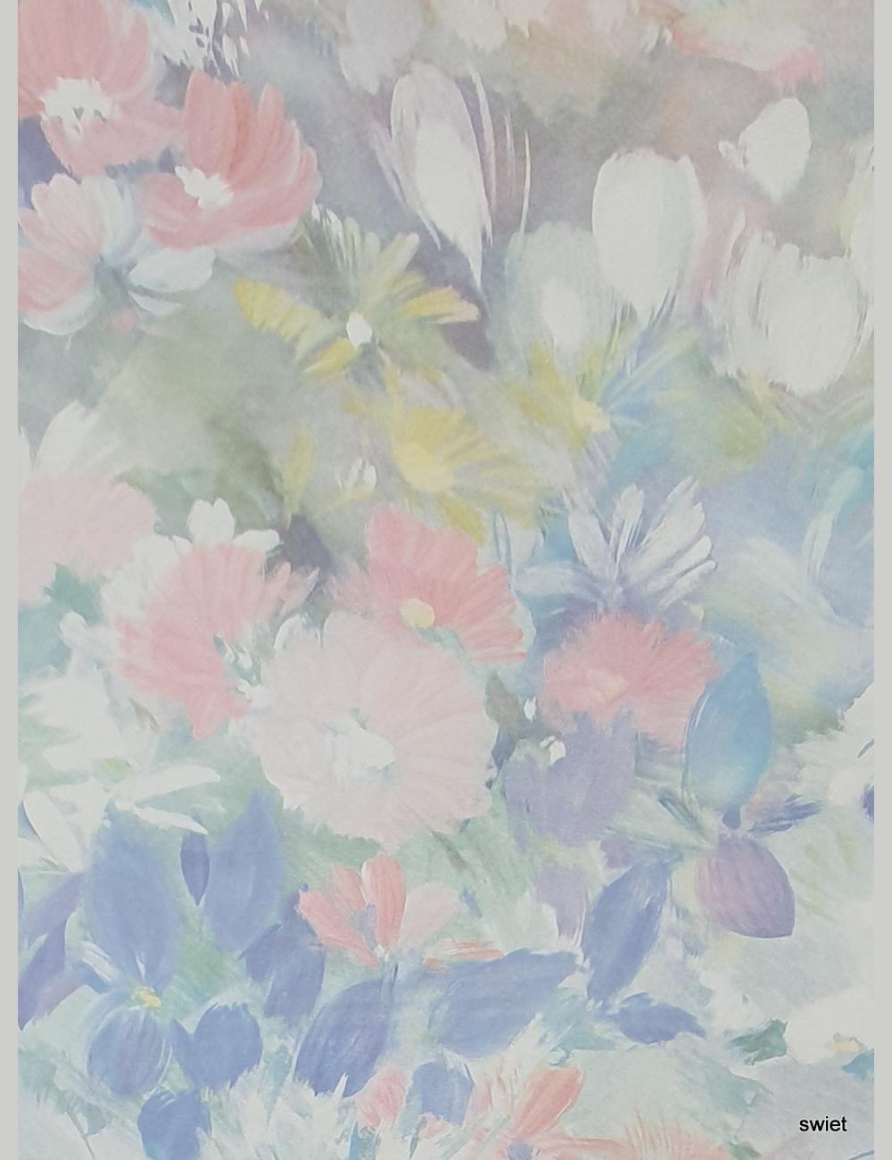 Monet stijl bloemen behang