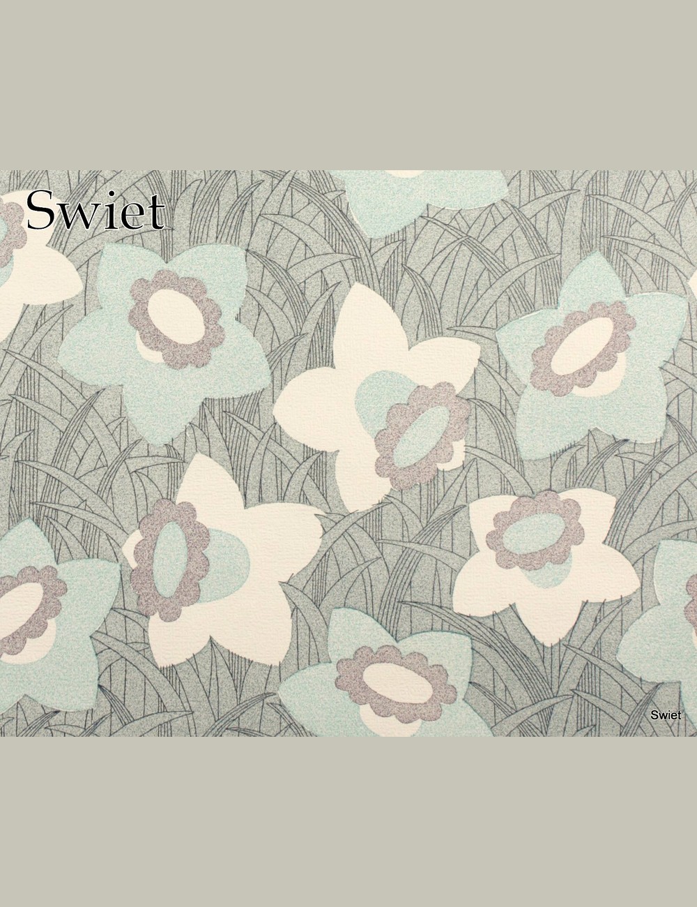 Retro bloemen behang