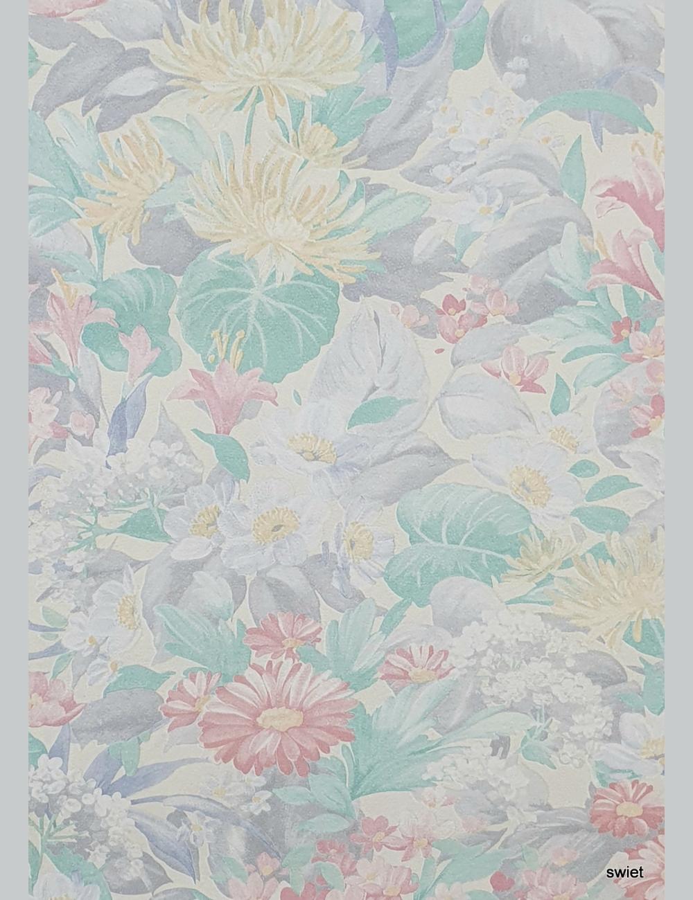 Vintage bloemenbehang