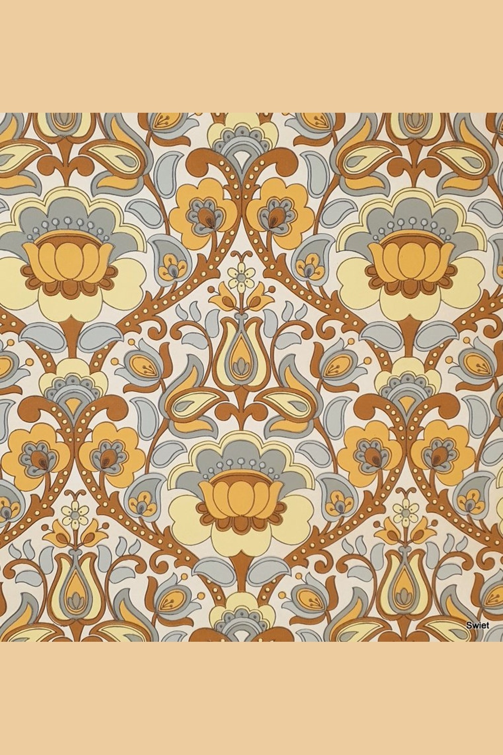 Jugendstil stijl behang