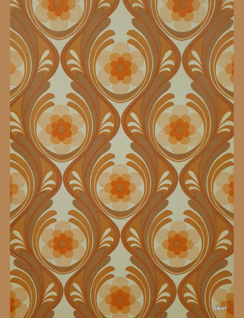 70s grafische bloemen