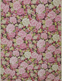 Roze bloemenbehang