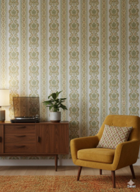 Groen goud barok behang