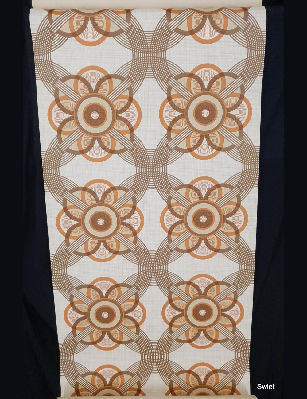 70s grafisch bloemen behang
