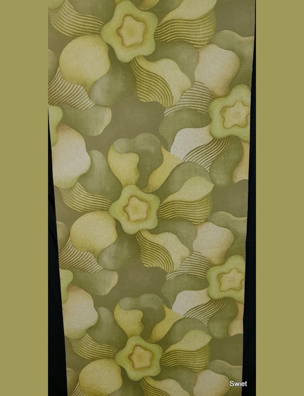 Groene retro bloemvorm
