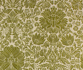 Groen wit barok behang