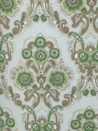 Groen goud behang