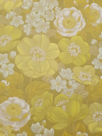 Jaren 70 bloemen behang